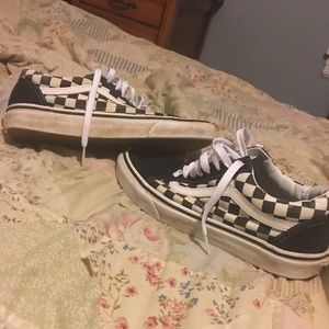 Checkered vans old skool sz 7.5